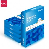 得力（deli）蓝系列 80g A3 复印纸 500张/包 5包/箱（2500张）