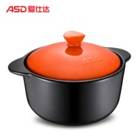 爱仕达（ASD）天然陶瓷砂锅汤锅炖锅2.5L新陶养生煲浅汤煲陶瓷煲RXC25B3WG-O