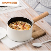 九阳(Joyoung)不粘锅奶锅汤锅16cm婴儿宝宝辅食平底锅卡通小奶锅煮热奶白色奶锅16