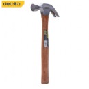 得力（deli）木柄羊角锤铁锤子多用起钉锤铁榔头16oz DL5250