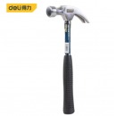 得力(deli) DL5025 工具羊角锤高碳钢铁锤木工锤拔钉起钉锤小锤工具锤榔头 0.25kg钢管柄羊角锤