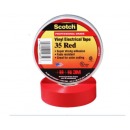 3M Scotch 35# PVC电气绝缘胶带 优质相色胶带 19mm20.1M0.177mm 单卷装 红色