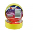 3M 1500#无铅车家通用PVC电工绝缘胶带 汽修家装 耐磨防潮耐酸碱 （18MM*10M）1500黄色300卷/箱 1箱装