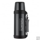 富光 心悦系列保温壶 304不锈钢保温水壶户外车载旅行壶保温瓶 大容量热水瓶保温杯暖壶 1.8L 黑色