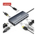 联想THINKPAD Type-C扩展坞转HDMI/VGA/千兆网口转接头 LX0808 USB3.0HUB分线器网口网卡