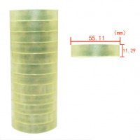 晶华 办公文具小胶带 透明文具胶带 小胶条 11MM*30Y 12卷/筒