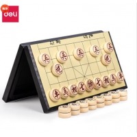 得力（deli）中国象棋套装便携式折叠棋盘成人儿童学生大号磁性磁吸象棋 6753