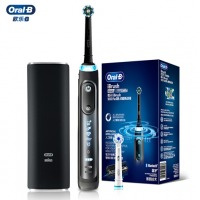 欧乐B电动牙刷成人 小圆头牙刷情侣3D声波旋转摆动极客黑iBrush9000Plus
