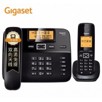 集怡嘉（Gigaset） 原西门子无绳电话机子母机中文双天线长距离信号家用办公无线固定电话家庭座机一拖一DL310黑A280升级