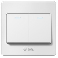 公牛(BULL) 开关插座 G07系列 二开单控开关 86型面板G07K211C 白色 暗