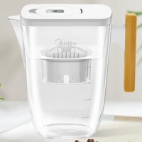 美的（Midea）家用滤水壶过滤水杯家用过滤净水器自来水过滤滤水壶 升级除垢款一机一芯