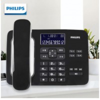 飞利浦（PHILIPS）电话机座机 固定电话 办公家用 来电报号 双插孔 一键拨号 COR