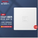 德力西(DELIXI)开关插座面板 CD213系列 八芯网络电脑插座（六类） 简约白 HG86T8/1
