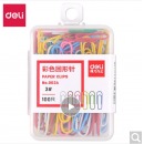 得力（deli） 0024 彩色回形针hsl多色混合 5盒装 办公用品