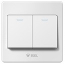 公牛(BULL) 开关插座 G07系列 二开单控开关 86型面板G07K211C 白色 暗装