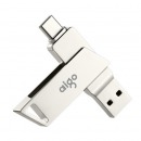 爱国者（aigo）64GB Type-C USB3.1 手机U盘 U350 银色 双接口手机电脑两用