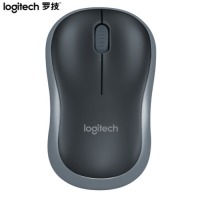 罗技（Logitech）M185鼠标 无线鼠标 办公鼠标 对称鼠标 黑色灰边 带无线2.4G接收器