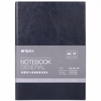 晨光(M&G)文具A6/80张黑色办公笔记本 PU高级贴面皮面本 普惠型商务会议记录本子 
