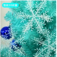 新新精艺 圣诞装饰雪花片10片装 立体雪花挂件圣诞节装饰品雪花串装饰橱窗商场布置吊饰场景装饰
