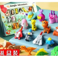 金值卡通橡皮擦礼盒套装 小学生幼儿园专用文具