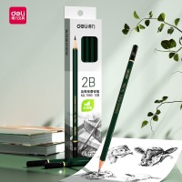 得力(deli) 2B 铅笔 12支盒7084