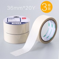 得力30672美纹纸胶带36mm20y145um(微黄)
