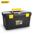 得力(deli) _塑料工具箱430x250x240mm(19寸)车载多功能维修工具盒五金收纳盒DL432019