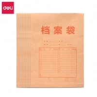 得力（deli）牛皮纸档案袋文件袋资料袋投标袋加厚办A4袋 办公用品 单个装 宽30mm 8383