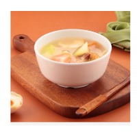 密胺汤碗米饭碗白色快餐食堂打饭碗1个装4.5寸