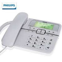 飞利浦(PHILIPS）电话机座机 固定电话 办公家用 来电显示 双接口 免电池 CORD