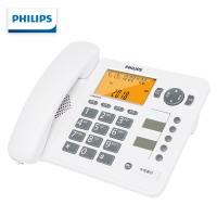 飞利浦（PHILIPS）电话机座机 固定电话 办公家用 语音报号 屏幕橙色背光 CORD2