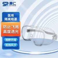 赛仁 医用护目镜 全封闭式 医用隔离眼罩 飞沫风沙防护眼镜 内部可带近视镜