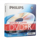 飞利浦（PHILIPS）DVD+R DL空白光盘/刻录盘 8速8.5GB 单面双层 10片盒装