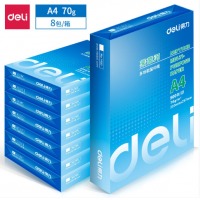 得力（deli）莱茵河 80g A4 复印纸 中高档 500张/包 5包1箱（整箱2500张）
