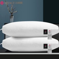 洁丽雅 Grace 酒店枕头成人家用单人纯棉面料 纤维软枕芯 48*74cm 单只装