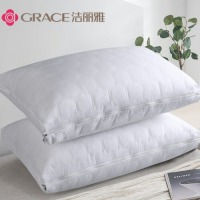 洁丽雅（Grace） 枕头芯颈椎枕舒适枕 五星级酒店枕头 升级纯棉A类抗菌对枕74*48c