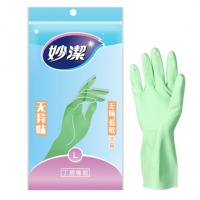 妙洁清洁橡胶手套 丁腈无味低敏厚皮实耐用防滑家务厨房洗碗消毒 大号
