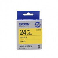 爱普生（EPSON）LK-6YBW 强粘标签色带 24mm黄底黑字(适用LW-600P/L