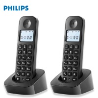 飞利浦 PHILIPS 数字无绳电话机/无线座机/子母机 内部对讲 三方通话 高清免提 家