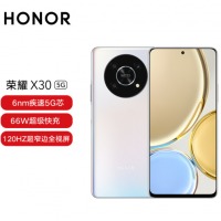 荣耀X30 骁龙6nm疾速5G芯 66W超级快充 120Hz全视屏 全网通版 8GB+128GB 钛空银
