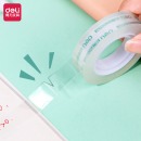 得力(deli)易撕透明高粘文具胶带/小胶带 12mm*30Y(27.3m） 单卷装 30009