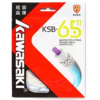 川崎KAWASAKI羽毛球拍线网线白色0.68mm高弹耐用型炫音氢钛合金技术KSB-65T
