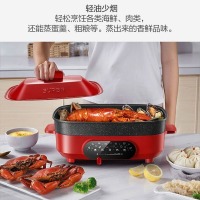 苏泊尔 SUPOR多用途锅电火锅家用5.5L电蒸锅煎烤机多功能网红锅 JD3424D808