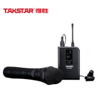 得胜（TAKSTAR） TS-3310HP无线话筒一拖二领夹头戴式演出主持人麦克风 黑色