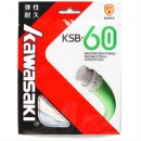 川崎KAWASAKI羽毛球拍线网线0.72mm高弹耐久型纳米技术KSB-60 白色