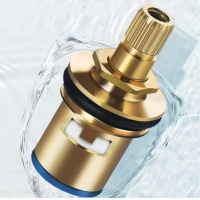 弘工 水龙头阀芯全铜单冷热龙头快开陶瓷阀芯手柄把手手轮开关维修配件 定制