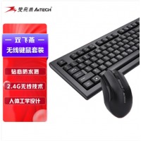 双飞燕（A4TECH）3000N 无线键鼠套装 办公打字用台式电脑笔记本外接键盘鼠标套装无线 防水溅 黑色