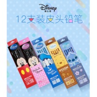 迪士尼(Disney)文具12支HB原木书写铅笔 小学生铅笔写字笔 儿童卡通铅笔 迪士尼系
