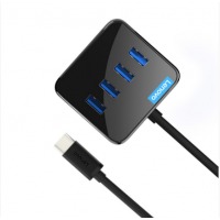 联想（Lenovo）C603 Type-C转USB分线器 3.0接口转换器 4口扩展坞 转接头 HUB集线器 USB延长线 /0.25米