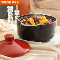 苏泊尔supor砂锅汤锅炖锅3.2L新陶养生煲怡悦系列陶瓷煲